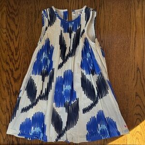 Pink Chicken Blue and Cream Kids Dress